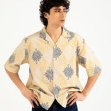 BAGGY FIT PRINTED RESORT COLLAR SHIRT