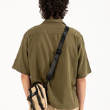 BAGGY FIT TEXTURED RESORT COLLAR SHIRT