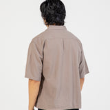 BAGGY FIT LINEN POLO SHIRT