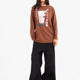 HOJICHA PRINTED OVERSIZE TEE