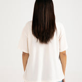 SLOGAN EMBROIDERED TEE