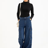 RIBBED HIGHNECK TOP