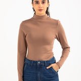 RIBBED HIGHNECK TOP