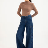 RIBBED HIGHNECK TOP