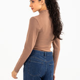 RIBBED HIGHNECK TOP