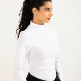 RIBBED HIGHNECK TOP