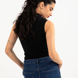 RIBBED HIGHNECK TANK TOP