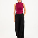 RIBBED HIGHNECK TANK TOP