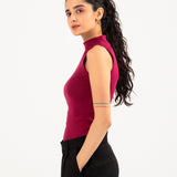 RIBBED HIGHNECK TANK TOP