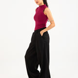 RIBBED HIGHNECK TANK TOP