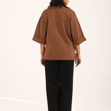 OVERSIZED TEE WITH TIE DETAIL