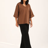 OVERSIZED TEE WITH TIE DETAIL