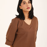 OVERSIZED TEE WITH TIE DETAIL