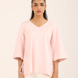 OVERSIZED TEE WITH TIE DETAIL