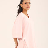 OVERSIZED TEE WITH TIE DETAIL