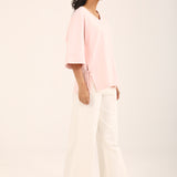 OVERSIZED TEE WITH TIE DETAIL