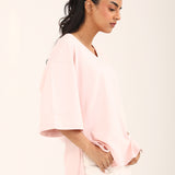 OVERSIZED TEE WITH TIE DETAIL