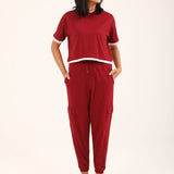 CROPPED T-SHIRT WITH CONTRAST DETAIL