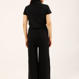 MOCK NECK TEE WITH ZIPPER DETAIL