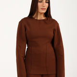 KNIT TOP WITH DART DETAIL