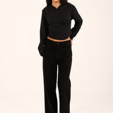 HOODIE WITH HEM DETAIL