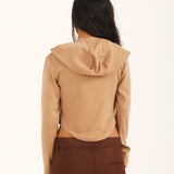 HOODIE WITH HEM DETAIL