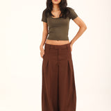 SCOOP NECK CROPPED TEE