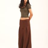 SCOOP NECK CROPPED TEE