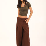 SCOOP NECK CROPPED TEE