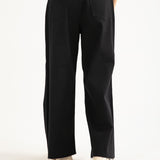 FLARED FIT DENIM WITH RAW HEM