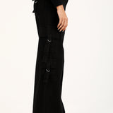 CARPENTER DENIM WITH STRAPS DETAIL