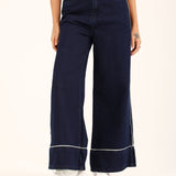 CONTRAST MEGA WIDE DENIM