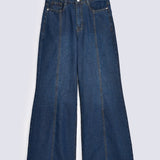 FLARED FIT DENIM WITH PANEL DETAIL