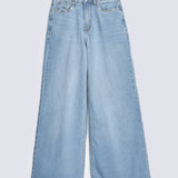 FLARED FIT DENIM WITH RIVET DETAIL