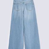 FLARED FIT DENIM WITH RIVET DETAIL