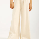 WIDE LEG TROUSERS WITH DRAW-CORDS