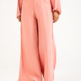 CREASE EFFECT MEGA WIDE LEG TROUSER