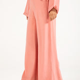 CREASE EFFECT MEGA WIDE LEG TROUSER