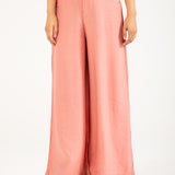 CREASE EFFECT MEGA WIDE LEG TROUSER