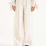 STRIPED WIDE LEG TROUSER