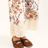 WIDE LEG PANTS WITH CROCHET DETAIL