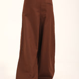 WIDE LEG TROUSERS WITH FRONT PLEAT