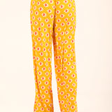 PRINTED WIDE LEG TROUSERS