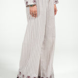 EMBROIDERED WIDE LEG TROUSER