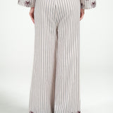 EMBROIDERED WIDE LEG TROUSER