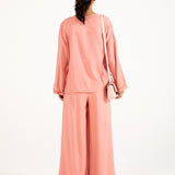 CREASE EFFECT BUTTON DOWN TOP
