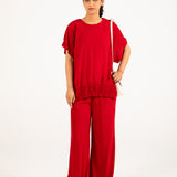 TOP WITH SMOCKED HEM