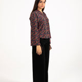 PRINTED TOP WITH HEM DETAIL