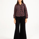 PRINTED TOP WITH HEM DETAIL