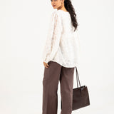 JACQUARD PEPLUM TOP